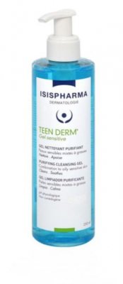 Купить isispharma (исис фарма) teen derm gel sensitive очищающий гель для умывания чувствительной жирной и комбинированной кожи,  250мл в Городце