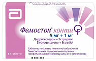 Купить фемостон конти, таблетки покрытые пленочной оболочкой 5мг+1мг 84шт в Городце