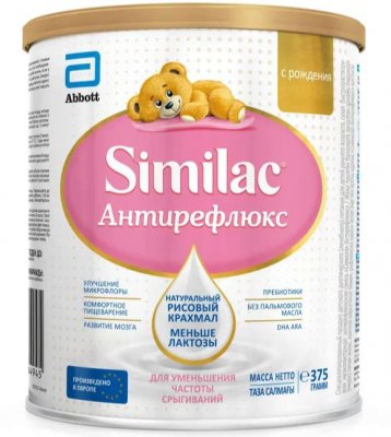 Купить симилак (similac) антирефлюкс, смесь молочная, с рождения 375г в Городце