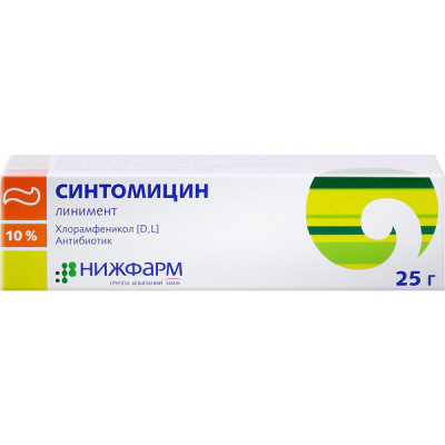 Купить синтомицин, линимент 10% 25г (8-15) (нижфарм оао, россия) в Городце