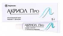 Купить акриол про, крем для местного и наружного применения 2,5%+2,5%, туба 5г в Городце