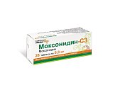 Купить моксонидин-сз, таблетки, покрытые пленочной оболочкой 0,3мг, 28 шт в Городце