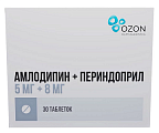 Купить амлодипин-периндоприл, таблетки 5мг+8мг 30шт  в Городце
