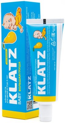 Купить klatz (клатц) зубная паста для детей 0-4лет большая груша без фтора, 40мл в Городце