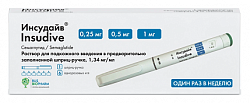 Купить инсудайв, раствор для подкожного введения 0.25/0.5/1 мг/доза шприц-ручка 3мл 1шт+игла 6шт в Городце