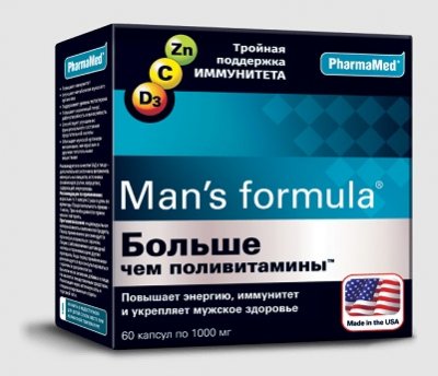 Купить man's formula (мен-с формула) больше чем поливитамины, капсулы, 60 шт бад в Городце