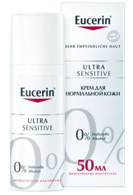 Купить eucerin ultrasensitive (эуцерин) крем для лица для чувствительной, нормальной и комбинированной кожи успокаивающий 50 мл в Городце
