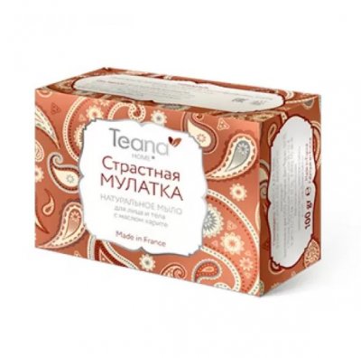 Купить тиана (teana) мыло для сухой кожи лица и тела с маслом карите страстная мулатка, 100г в Городце