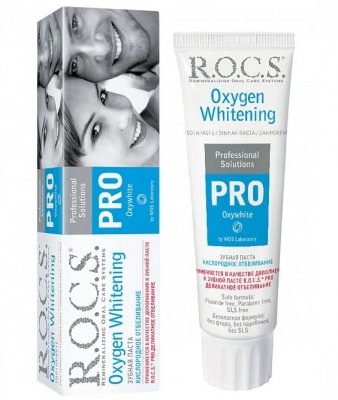 Купить рокс (r.o.c.s) зубная паста pro кислородное отбеливание, 60г в Городце