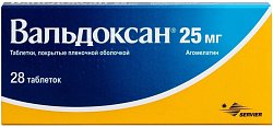 Купить вальдоксан, таблетки, покрытые пленочной оболочкой 25 мг, 28 шт в Городце