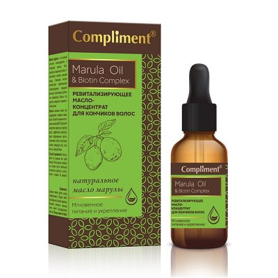 Купить compliment marula oil & biotin complex (комплимент)масло-концентрат для волос ревитализирующее, 25мл в Городце