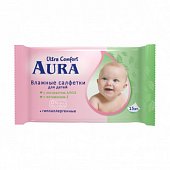 Купить aura (аура) салфетки влажные детские ультра комфорт 15 шт в Городце