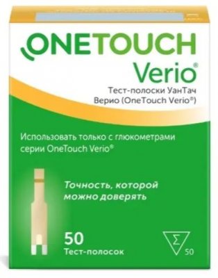 Купить тест-полоски onetouch verio (уан тач), 50 шт в Городце