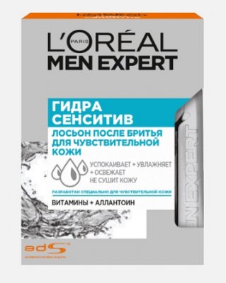 Купить l'oreal (лореаль) men expert, лосьон после бритья для чувствительной кожи, 100мл в Городце
