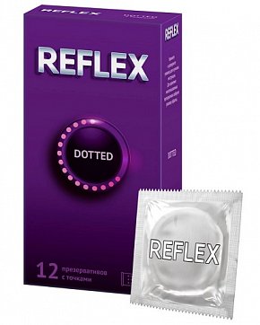 Рефлекс (Reflex) презервативы с точками Dotted, 12 шт