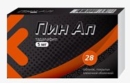 Купить пин ап, таблетки, покрытые пленочной оболочкойо 5мг, 28шт в Городце