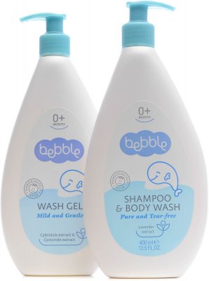 Купить bebble (бэббл) набор: шампунь для волос и тела 400мл+ гелья для мытья 400мл в Городце