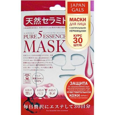 Купить japan gals (джапан галс) маска керамиды pure5 essential, 30 шт в Городце