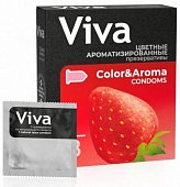 Купить viva (вива) презервативы ароматизированные цветные 3шт в Городце