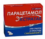 Парацетамол Экстратаб, таблетки 500мг+150мг, 20 шт