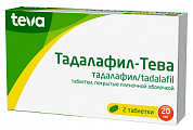 Купить тадалафил-тева, таблетки, покрытые пленочной оболочкой 20мг 2шт в Городце
