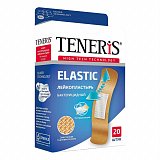 Пластырь TENERIS Elastic (Тенерис) бактерицидный ионы Ag тканевая основа, 20 шт