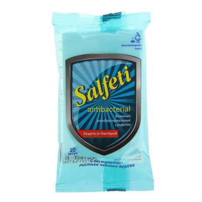 Купить salfeti (салфети) салфетки влажные антибактериальные 10шт в Городце