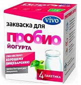 Купить vivo (виво) закваска для пробио йогурта, пакетики 0,5г, 4 шт в Городце