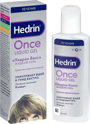 Купить hedrin once (хендрин ванс), средство педикулицидный (от вшей и гнид) жидкий гель, 100мл в Городце