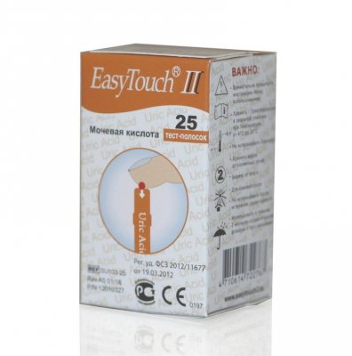 Купить тест-полоски easytouch (изи тач) мочевая кислота, 25 шт в Городце
