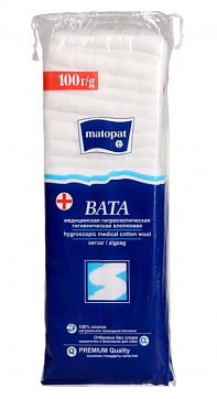 Matopat (Матопат) вата хлопковая Зиг-заг, 100г