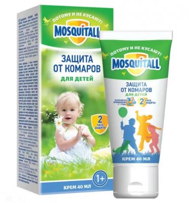 Купить mosquitall (москитолл) нежная защита крем от комаров детский 40 мл в Городце