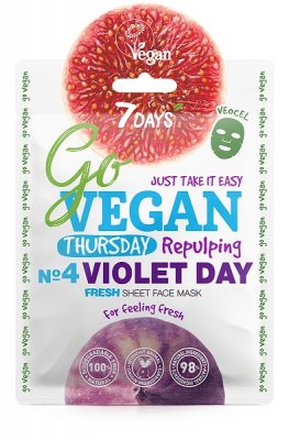 Купить 7 days go vegan маска для лица для тканевая для тех, кто любит посвежее, 25 г в Городце