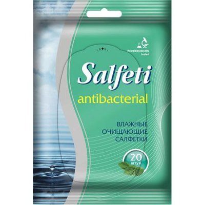Купить salfeti (салфети) салфетки влажные антибактериальные 20шт в Городце