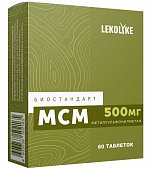 Купить lekolike (леколайк) биостандарт мсм (метилсульфонилметан), таблетки массой 600 мг 60 шт. бад в Городце