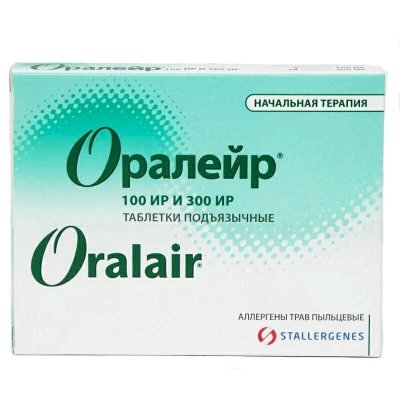 Купить оралейр, таблетки подъязычные 100ир 3 шт + 300ир, 28 шт от аллергии в Городце