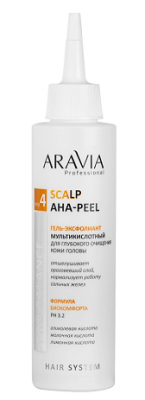 Купить aravia (аравиа) гель-эксфолиант для глубокого очищения кожи головы мультикислотный scalp aha-peel, 150мл в Городце