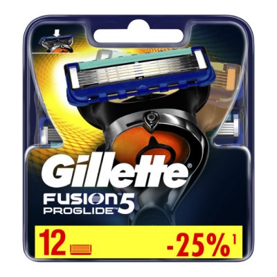 Купить gillette fusion proglide (жиллет) сменные кассеты, 12 шт в Городце