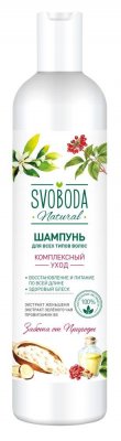 Купить svoboda natural (свобода натурал) шампунь для всех типов волос экстракт женьшеня, зеленого чая и провитамин в5, 430 мл в Городце