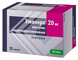 Купить эманера, капсулы кишечнорастворимые 20мг, 28 шт в Городце