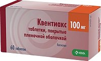 Купить квентиакс, таблетки, покрытые пленочной оболочкой 100мг, 60 шт в Городце