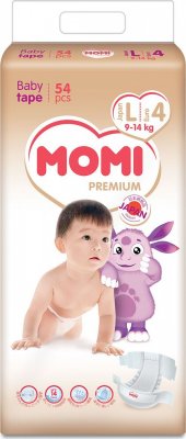 Купить momi premium (моми) подгузники детские, размер l 9-14кг, 54 шт в Городце