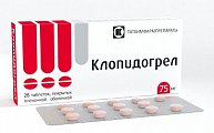 Купить клопидогрел, таблетки, покрытые пленочной оболочкой 75мг, 28 шт в Городце