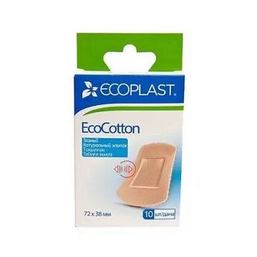 Ecoplast Ecocotton набор тканевых пластырей 72 х 38мм, 10 шт