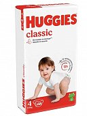 Купить huggies (хаггис) подгузники классик 4 7-18кг 68шт в Городце