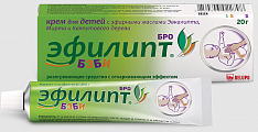 Купить эфилипт бро бэби, крем для детей разогревающий с отхаркивающим эффектом, туба 20г в Городце
