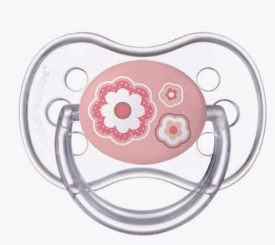 Купить canpol (канпол) пустышка круглая силиконовая 0-6 месяцев newborn baby розовая 1 шт в Городце