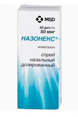 Купить назонекс, спрей назальный дозированный 50мкг/доза, 60доз от аллергии в Городце