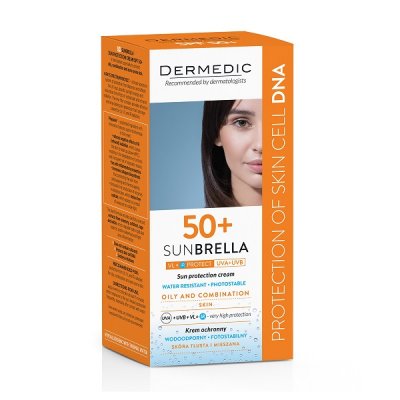 Купить dermedic sunbrella (дермедик) солнцезащитный крем для жирной и комбинированной кожи spf50+, 50г в Городце