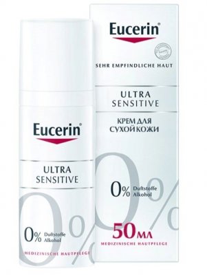 Купить eucerin ultrasensitive (эуцерин) крем для лица для чувствительной и сухой кожи успокоивающий 50 мл в Городце
